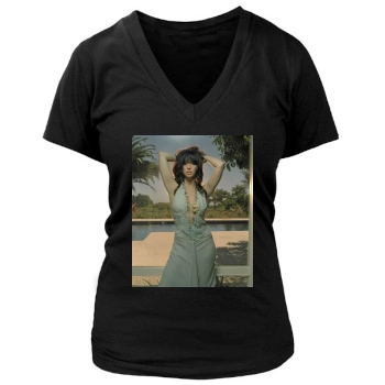 Jennifer Love Hewitt Women's Deep V-Neck TShirt