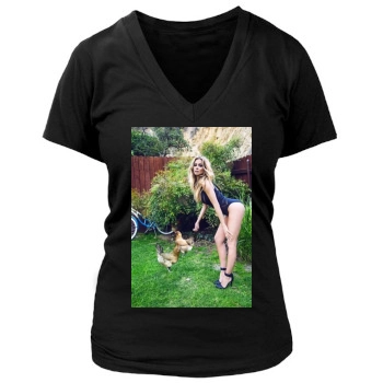 Carmen Electra Women's Deep V-Neck TShirt