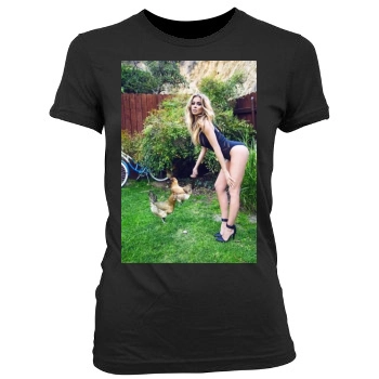 Carmen Electra Women's Junior Cut Crewneck T-Shirt