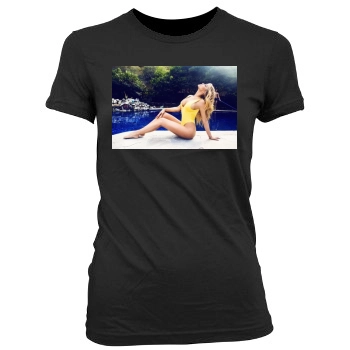 Carmen Electra Women's Junior Cut Crewneck T-Shirt