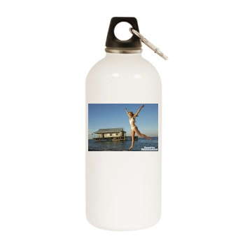 Caroline Wozniacki White Water Bottle With Carabiner