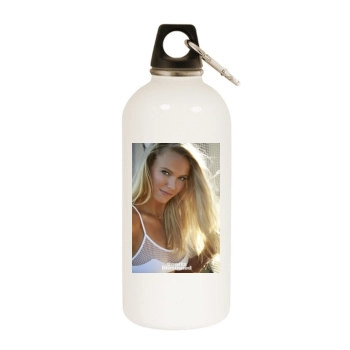 Caroline Wozniacki White Water Bottle With Carabiner