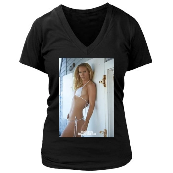 Caroline Wozniacki Women's Deep V-Neck TShirt