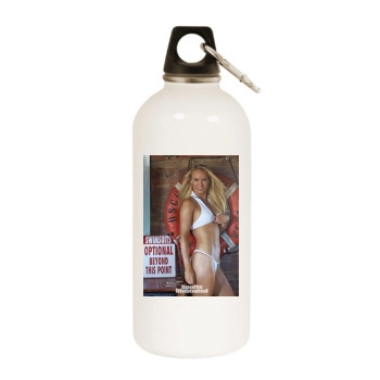 Caroline Wozniacki White Water Bottle With Carabiner