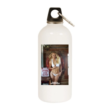 Caroline Wozniacki White Water Bottle With Carabiner