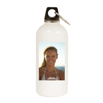 Caroline Wozniacki White Water Bottle With Carabiner