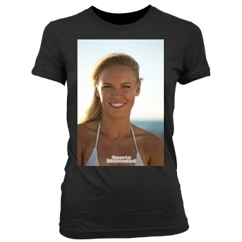 Caroline Wozniacki Women's Junior Cut Crewneck T-Shirt