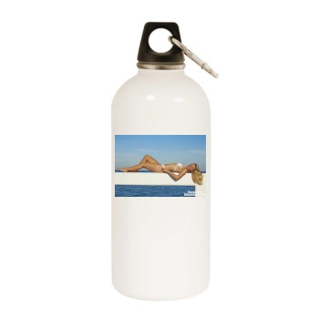 Caroline Wozniacki White Water Bottle With Carabiner