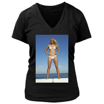 Caroline Wozniacki Women's Deep V-Neck TShirt