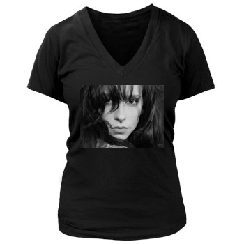 Jennifer Love Hewitt Women's Deep V-Neck TShirt