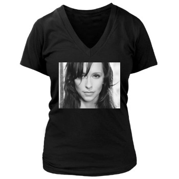 Jennifer Love Hewitt Women's Deep V-Neck TShirt