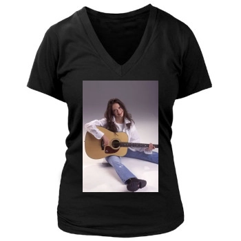 Jennifer Love Hewitt Women's Deep V-Neck TShirt