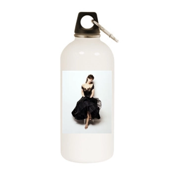 Jennifer Love Hewitt White Water Bottle With Carabiner