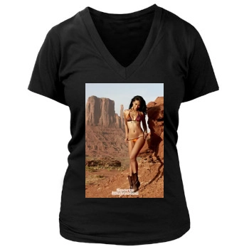 Chanel Iman Women's Deep V-Neck TShirt