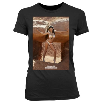 Chanel Iman Women's Junior Cut Crewneck T-Shirt