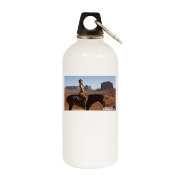 Chanel Iman White Water Bottle With Carabiner