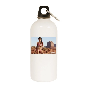 Chanel Iman White Water Bottle With Carabiner