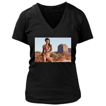 Chanel Iman Women's Deep V-Neck TShirt