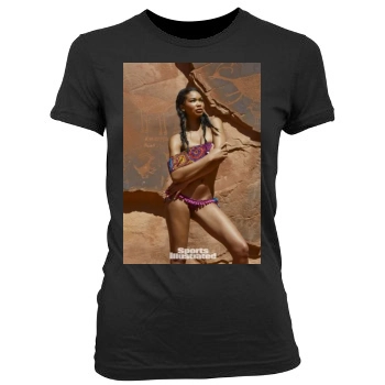 Chanel Iman Women's Junior Cut Crewneck T-Shirt