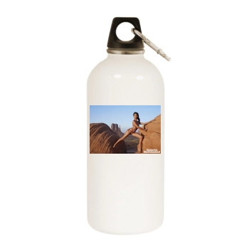 Chanel Iman White Water Bottle With Carabiner