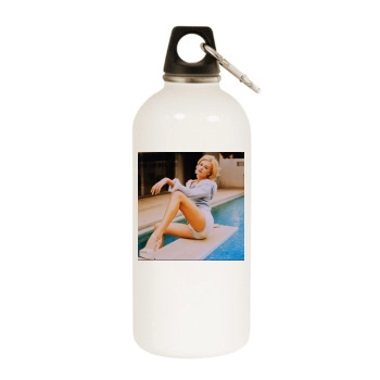 Charlize Theron White Water Bottle With Carabiner