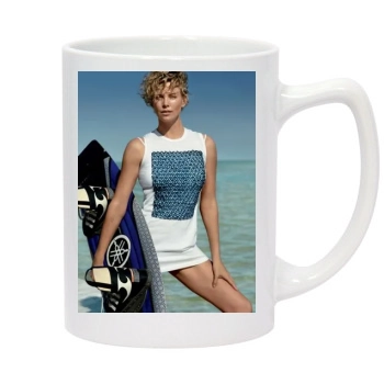 Charlize Theron 14oz White Statesman Mug