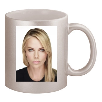 Charlize Theron 11oz Metallic Silver Mug