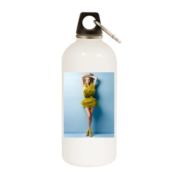 Charlize Theron White Water Bottle With Carabiner