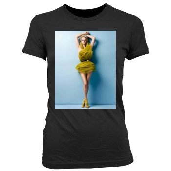 Charlize Theron Women's Junior Cut Crewneck T-Shirt