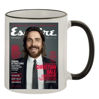 Christian Bale 11oz Colored Rim & Handle Mug