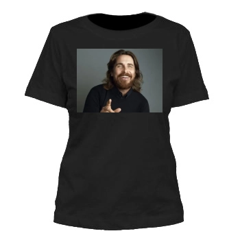 Christian Bale Women's Cut T-Shirt