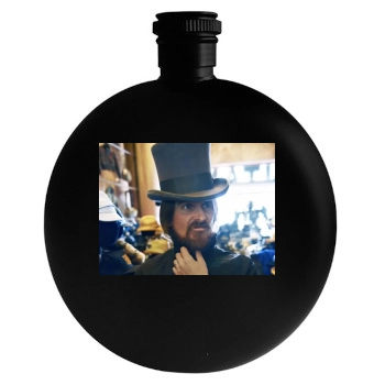 Christian Bale Round Flask