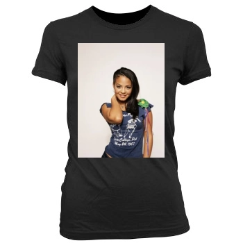 Christina Milian Women's Junior Cut Crewneck T-Shirt