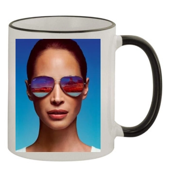 Christy Turlington 11oz Colored Rim & Handle Mug