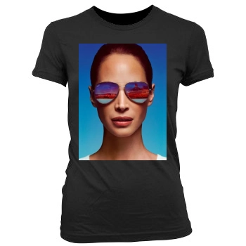 Christy Turlington Women's Junior Cut Crewneck T-Shirt