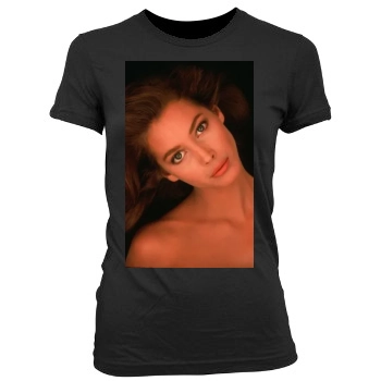 Christy Turlington Women's Junior Cut Crewneck T-Shirt