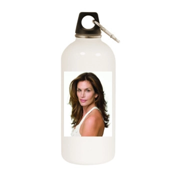 Cindy Crawford White Water Bottle With Carabiner