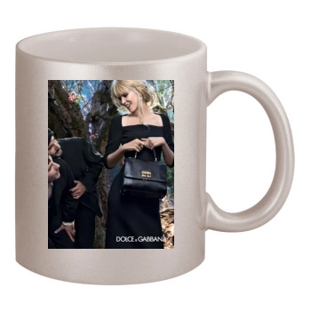 Claudia Schiffer 11oz Metallic Silver Mug