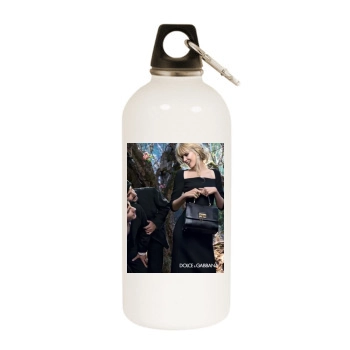 Claudia Schiffer White Water Bottle With Carabiner