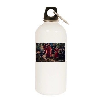 Claudia Schiffer White Water Bottle With Carabiner