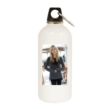 Clemence Poesy White Water Bottle With Carabiner