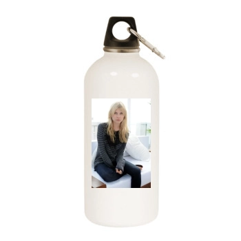 Clemence Poesy White Water Bottle With Carabiner