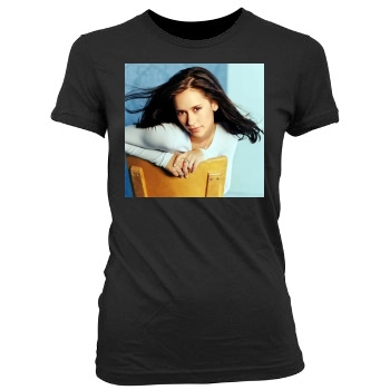 Jennifer Love Hewitt Women's Junior Cut Crewneck T-Shirt