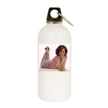 Jennifer Love Hewitt White Water Bottle With Carabiner