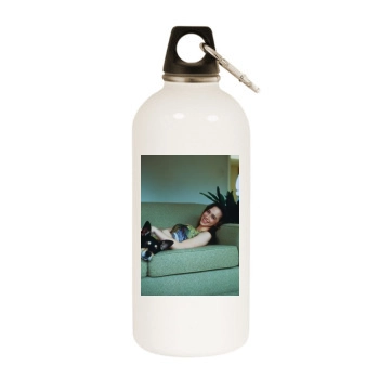 Jennifer Love Hewitt White Water Bottle With Carabiner