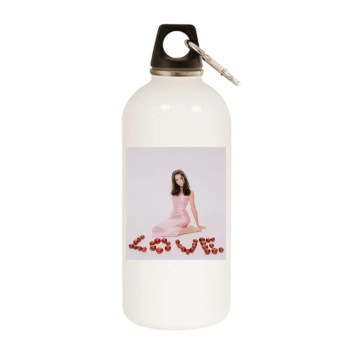 Jennifer Love Hewitt White Water Bottle With Carabiner