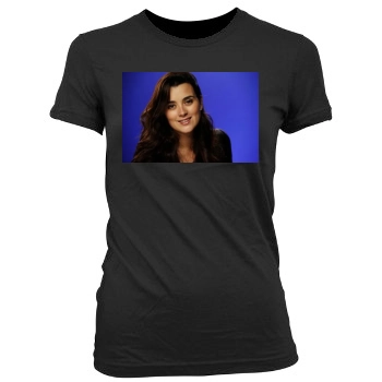 Cote De Pablo Women's Junior Cut Crewneck T-Shirt