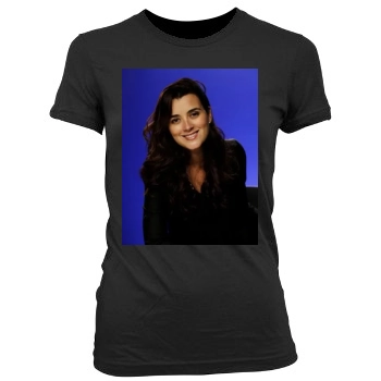 Cote De Pablo Women's Junior Cut Crewneck T-Shirt