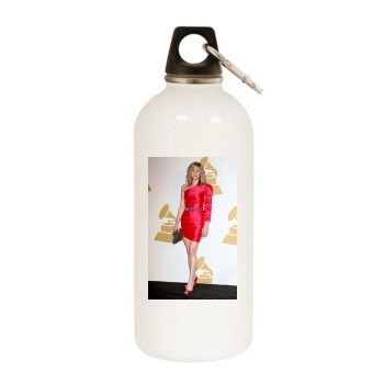 Jennifer Nettles White Water Bottle With Carabiner