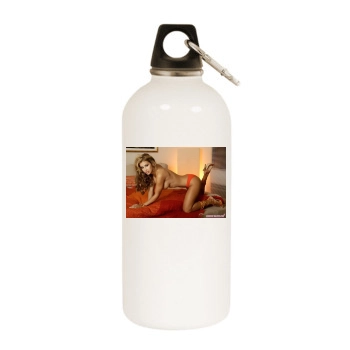 Jennifer Walcott White Water Bottle With Carabiner